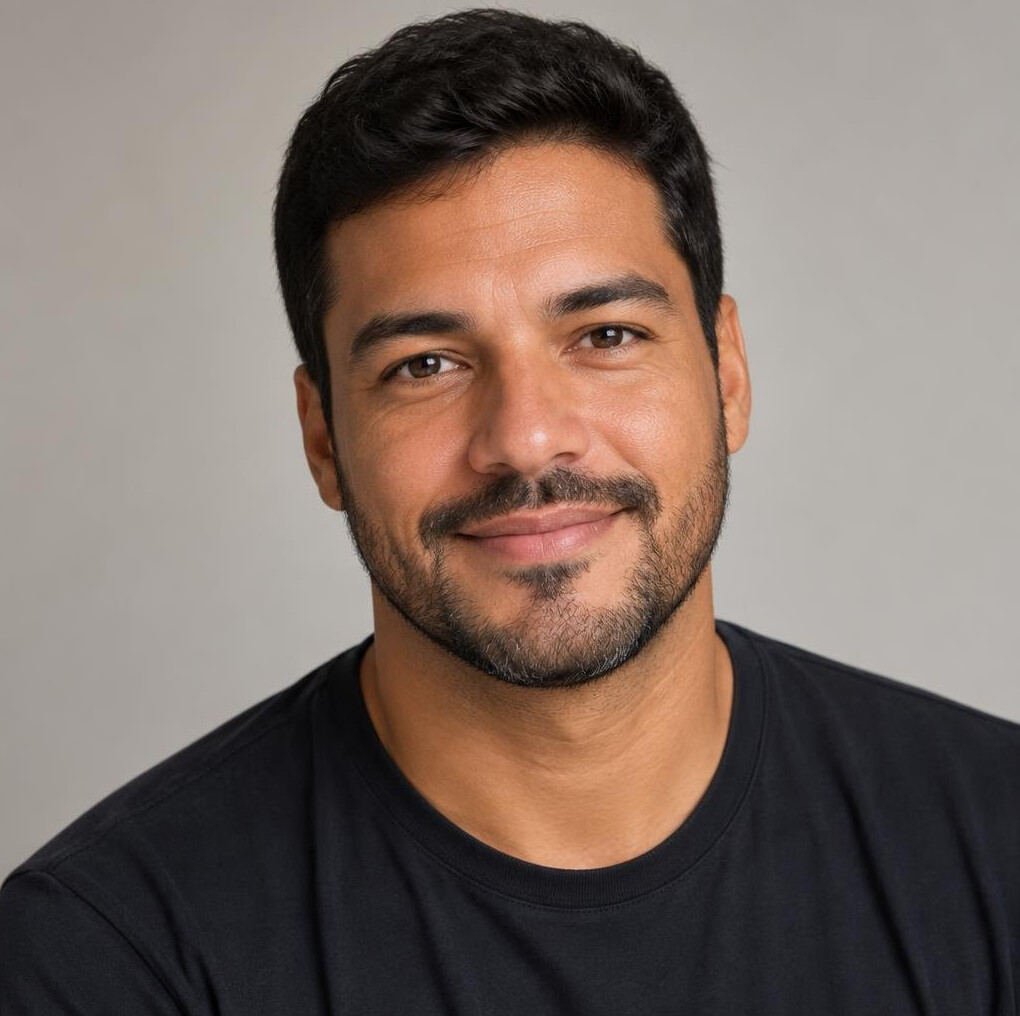 Portrait of a Brazilian man editorial writer