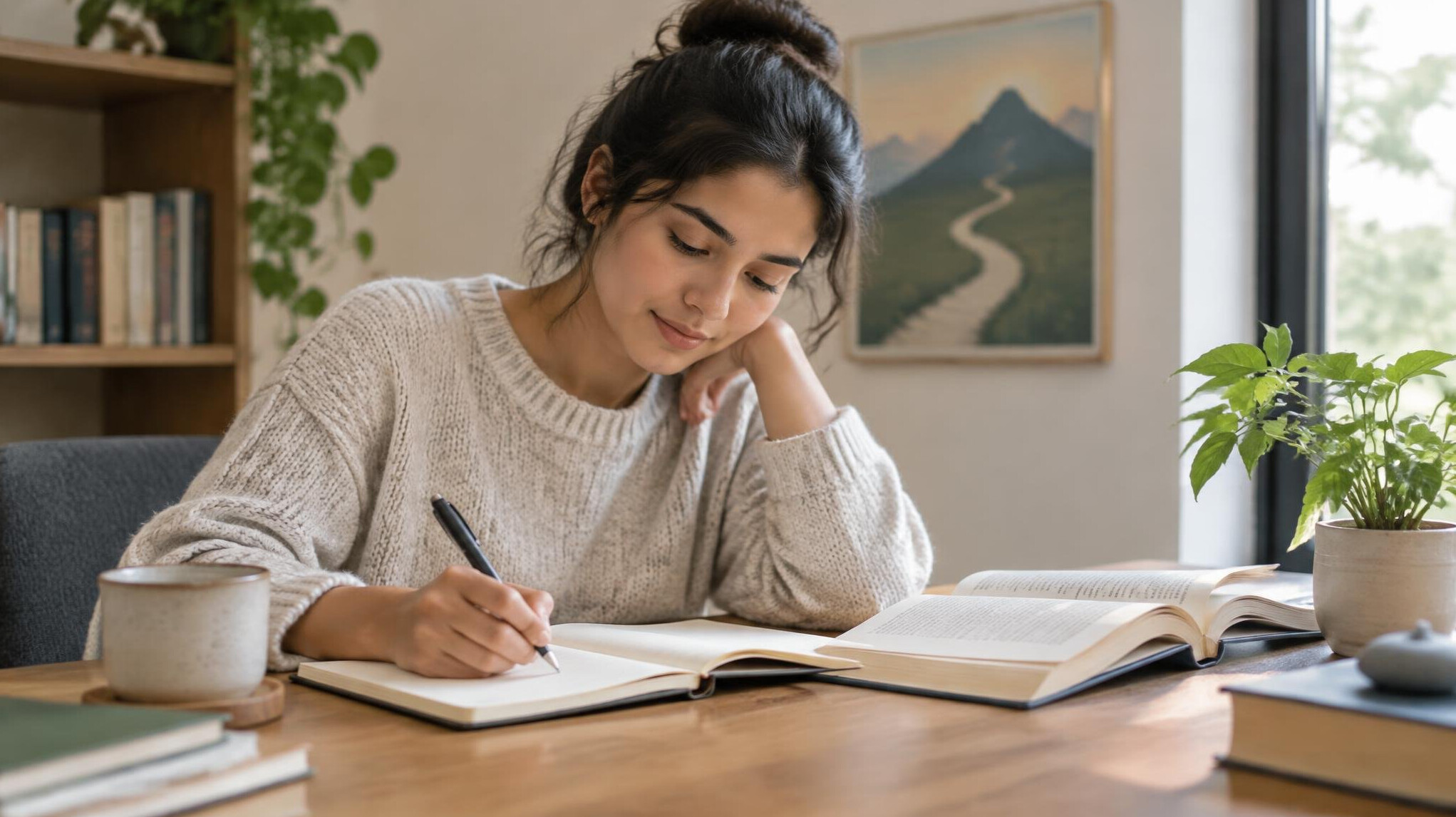 person writing notes